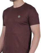 Men's Organic Cotton Crew Neck T-Shirt with Compass Logo Patch
