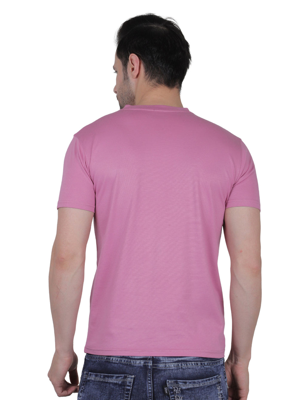 Men's Organic Cotton Crew Neck T-Shirt with Compass Logo Patch