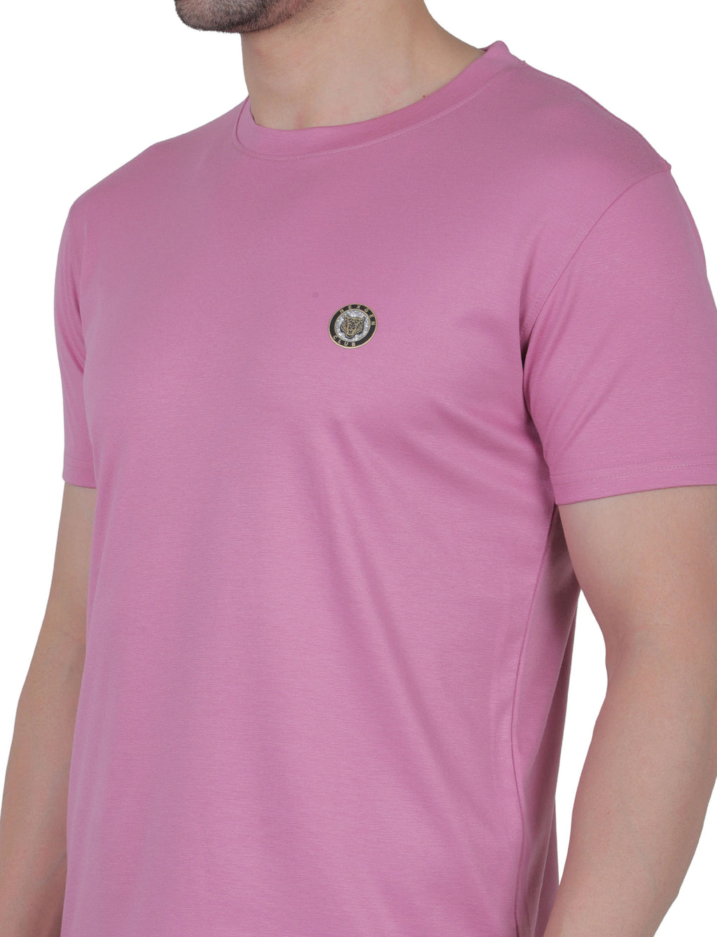 Men's Organic Cotton Crew Neck T-Shirt with Compass Logo Patch