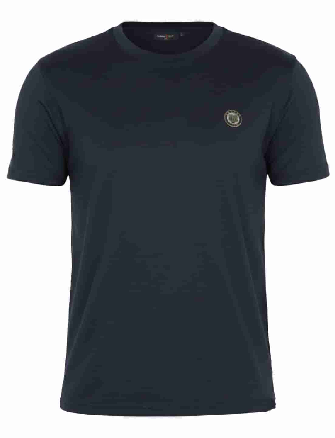Men's Organic Cotton Crew Neck T-Shirt with Compass Logo Patch
