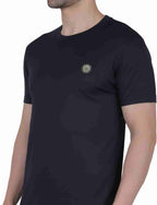 Men's Organic Cotton Crew Neck T-Shirt with Compass Logo Patch
