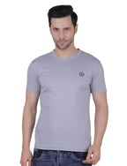 Men's Organic Cotton Crew Neck T-Shirt with Compass Logo Patch