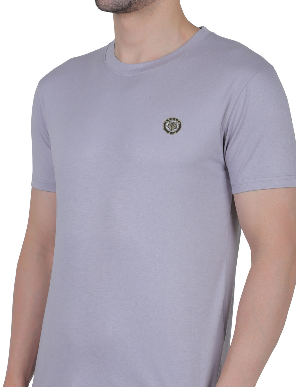 Men's Organic Cotton Crew Neck T-Shirt with Compass Logo Patch