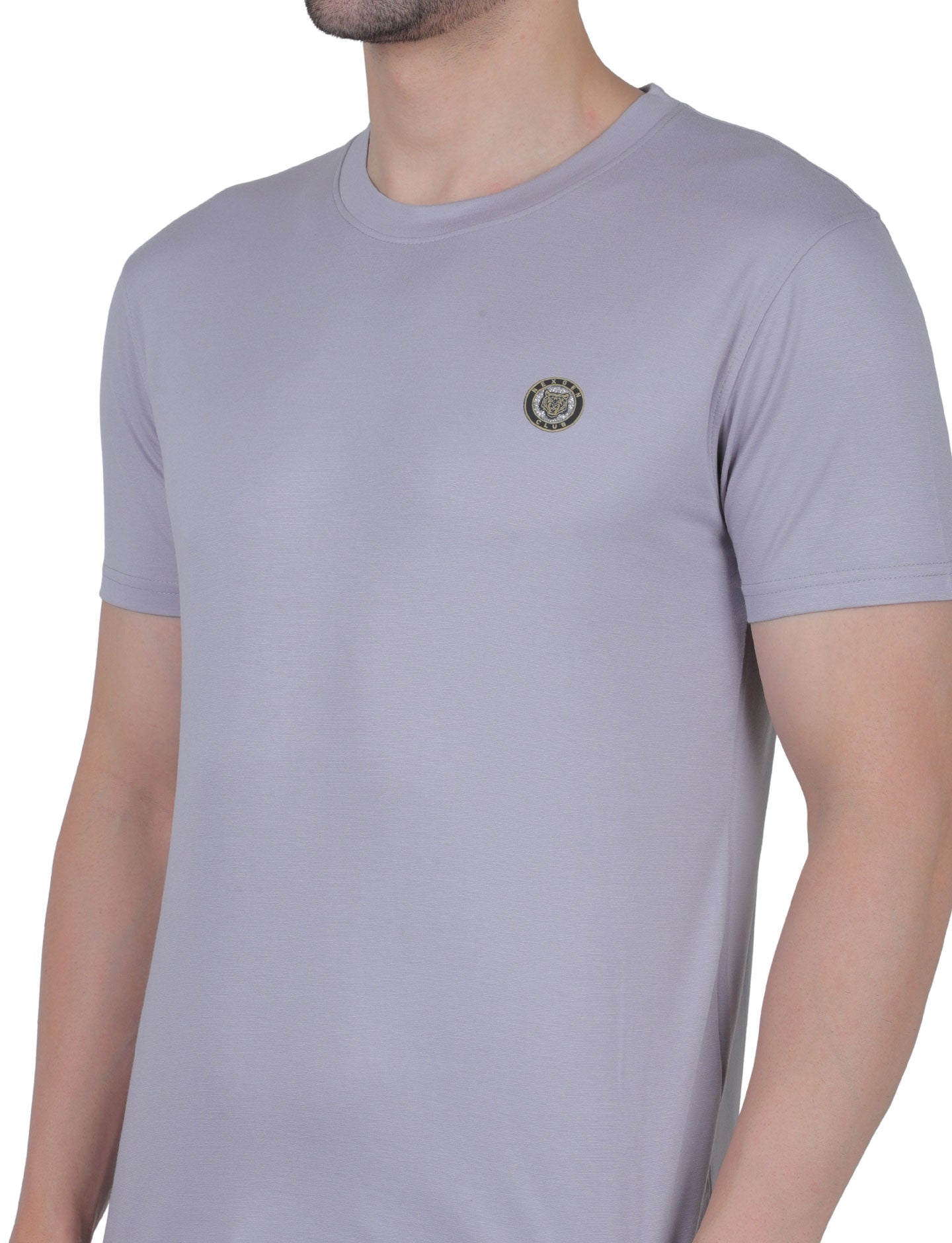 Men's Organic Cotton Crew Neck T-Shirt with Compass Logo Patch