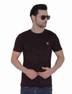 Men's Organic Cotton Crew Neck T-Shirt with Compass Logo Patch