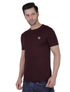 Men's Organic Cotton Crew Neck T-Shirt with Compass Logo Patch
