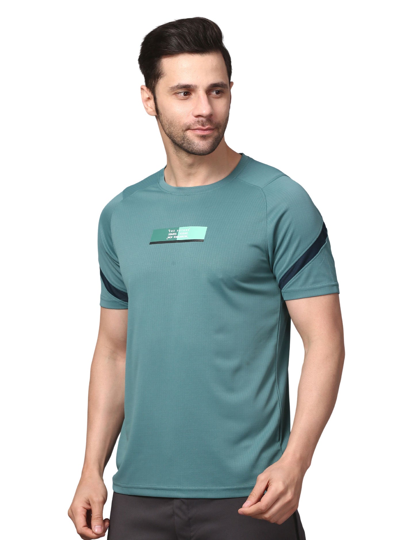 Rapid-Dry T-Shirt with Raglan Sleeves & Chest Print