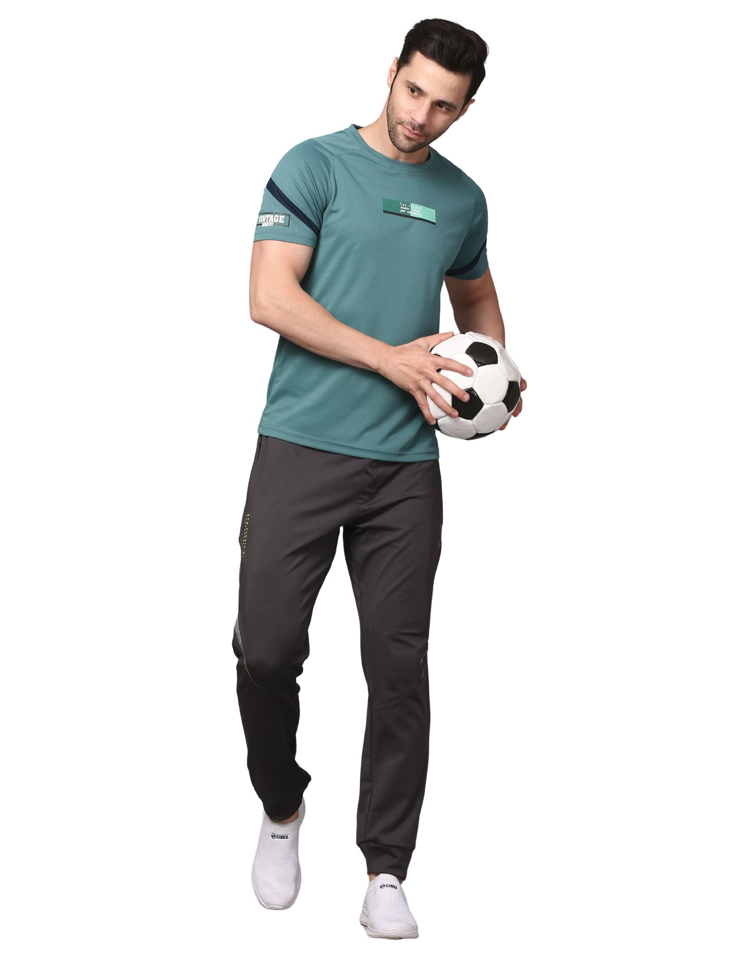 Rapid-Dry T-Shirt with Raglan Sleeves & Chest Print