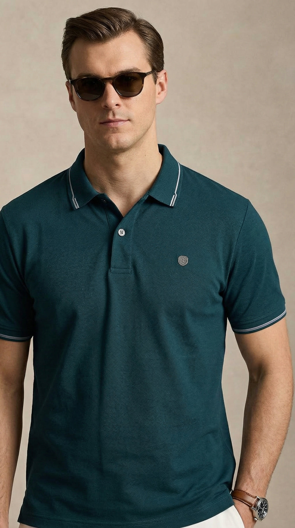 Signature teal polo