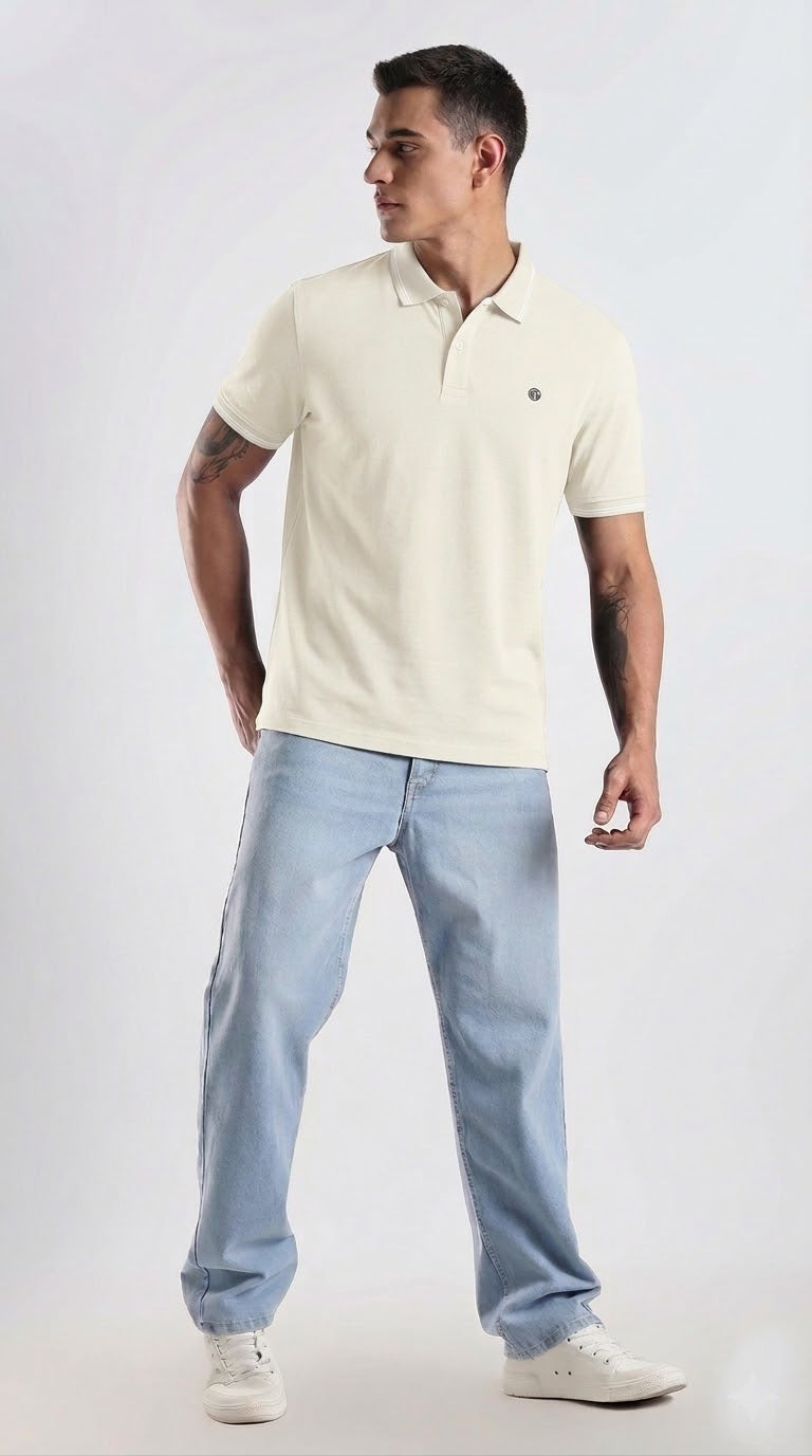 Signature Off White Polo