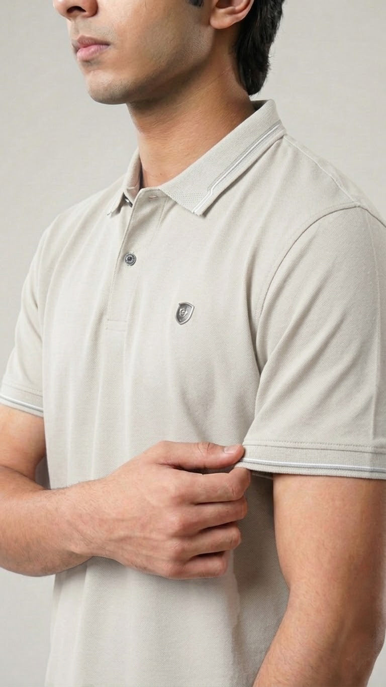 Signature Off White Polo